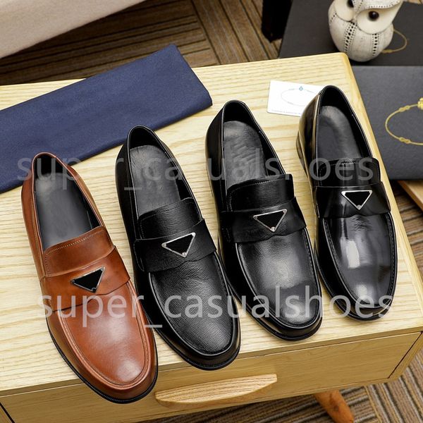 Hommes Mocassins Designers Mules Chaussures habillées italiennes 100% cuir véritable Slip-On Appartements de luxe Mocassins décontractés Chaussures de bateau Chaussures de conduite à pied Taille 38-45