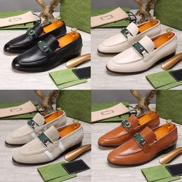 Mannen Loafers Luxe Ontwerpers Schoenen Echt Leer Bruin zwart Heren Casual Designer Jurk Schoenen Slip Op Trouwschoen 38-46