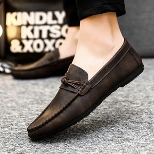 Men Loafers schoenen man mode comfortabele slipon drive mocassins schoenen mannelijk merk lederen boot casual 240410