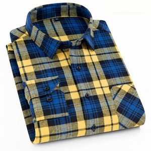 Chemises à manches longues pour hommes, simple boutonnage, respirantes, confortables, imprimées à carreaux, décontractées, Slim Fit, chemises de haute qualité, Cloth305o
