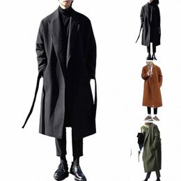 Heren losse jas Stijlvolle heren losse casual overjas voor herfst winter Office Look Trendy LG mouwjas voor vrije tijd voor A 844D #