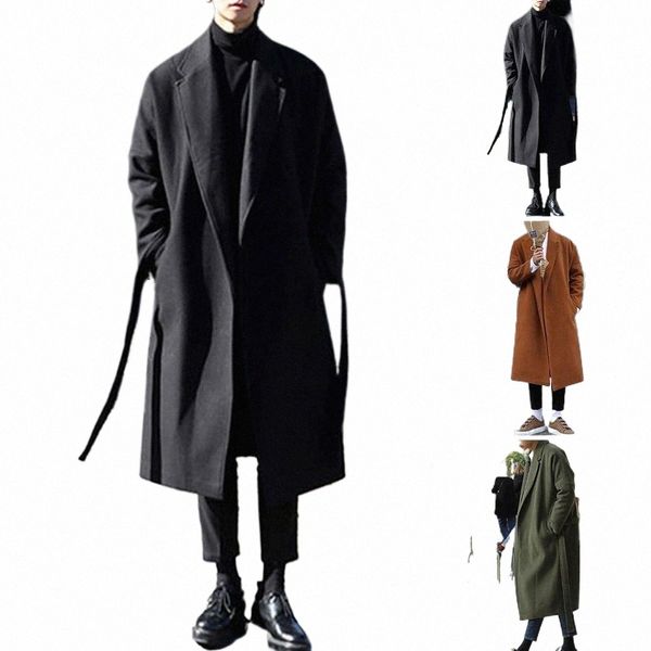 Manteau ample pour hommes, pardessus décontracté ample et élégant pour l'automne et l'hiver, look de bureau, tendance, manteau à manches Lg pour les loisirs pour un f2cT #