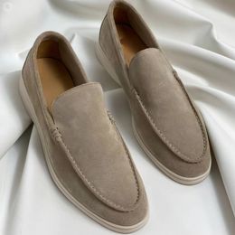 Heren LP-schoenen Zacht suède loafers Vrije tijd LoroP Flats Slip-on vrijetijdsschoenen Leren bootschoenen Luxe designer rijschoenen Grote maat 37-48