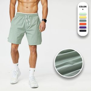 Hommes lu Yoga Shorts de sport Shorts à séchage rapide avec poche téléphone portable décontracté course gymnase court survêtement pantalon 353