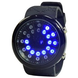 Hommes lumineux mode montre électronique boule de luxe électro Conception LED numérique militaire Sport montre-bracelet hommes plein Silicone Watc238V