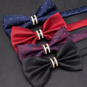Corbatas de novio pajarita de lujo para hombre a rayas corbata a cuadros Gravata moda mariposa pajarita de boda para accesorios masculinos regalos
