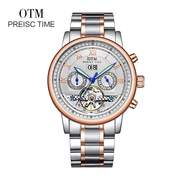 Hommes de luxe concepteur automatique mécanique otm preisc time 43 mm 30atm watch mens Auto 5 Hands Watchs wristwatch