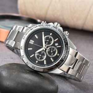 Men de luxe concepteur de luxe au quartz calendrier tachymètre watch mens Auto 6 Hands Rubber Band Watches S2