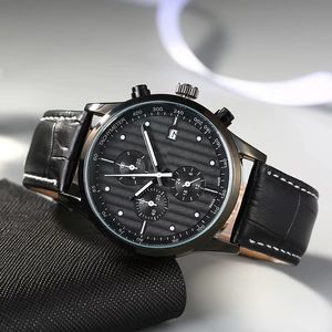 Hommes de luxe concepteur automatique quartz tachymètre calendrier montre étanche hommes auto 6 mains montres montre-bracelet M1