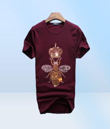 Hommes Luxury Diamond Design Bee Tshirt Tshirts Men Men Funny T-shirts Brand Tops en coton et Tees8883635