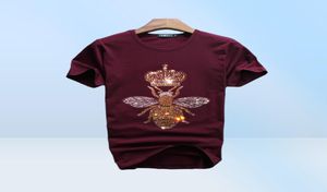 Hommes Luxury Diamond Design Bee Tshirt Fashion Tshirts Men Funny T-shirts Brand Tops en coton et Tees3091828