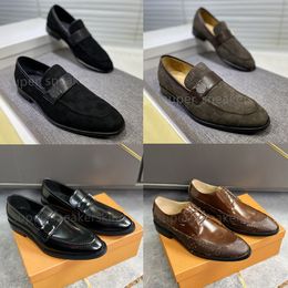 Mannen Luxe Kleding Schoenen Designer Top Lederen Zakelijke Loafers Mannen Casual Hoge Kwaliteit Schoenen Voor Mannen Platte Schoenen Maat 38-45 Met Doos