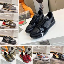 Hommes luxe rivet coach sneaker chaussures décontractées designer camo couleur chaussures matc hvéritable cuir loisirs de plein air formateurs rivets sport maille tissu chaussures grande taille us12