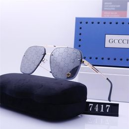 Gafas de sol de diseñador para hombre Cartas Marco Carta Lunette gg Gafas de sol para mujer Gafas polarizadas de gran tamaño para personas mayores UV