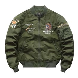 Chaqueta MA1 para hombre, uniforme militar americano de nailon grueso de calidad para exteriores, abrigo de aviador para mujer, chaqueta de vuelo tipo Bomber para invierno