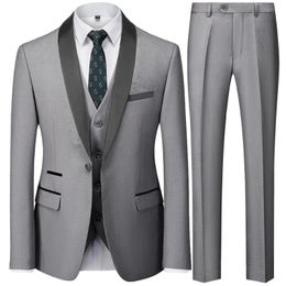 Hommes mariage coloride bloc cosit veste pantalon gilet gaim masculin blazers blazers manteau pantalon 3 pièces set 240507