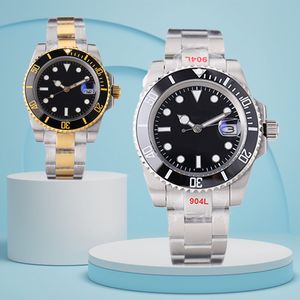 Reloj mecánico de marca de lujo para hombres Submarino Verde Negro Cerámica Acero 904L 1: 1 Relojes para citas para fiestas de negocios Artículos de envío gratis Bisel giratorio unidireccional