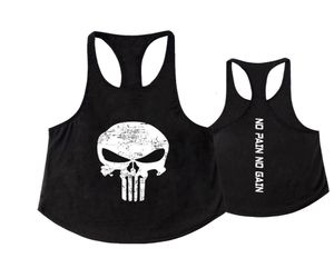 Hombres Hombres Gimnasio Camisetas sin mangas con calavera Vegeta Ropa de culturismo Verano Fitness Hombres Chaleco al aire libre Camiseta interior Camiseta sin mangas Stringer Sin mangas1435117