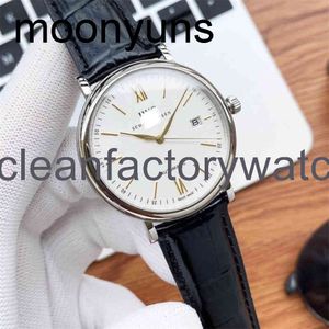 Men de montres pour hommes Iwcity Luminal Wrist montre de luxe en cuir 40 mm adapté aux grandes montres pilotes avec bus de mode bero fino portugais hrk6