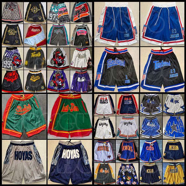 Hommes Mesh Team Throwback Just Don Stitched Face NCAA Lower Merion High School Wolverines Basketball Shorts Michigan poches Mitchell Ness Western Eastern Hip Pop