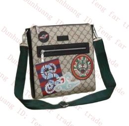 Mannen Messenger Bags Pu Lederen Schoudertas Crossbody Tas Ontwerpers Snake tiger Handtas Mannelijke Aktetas Cross body tassen