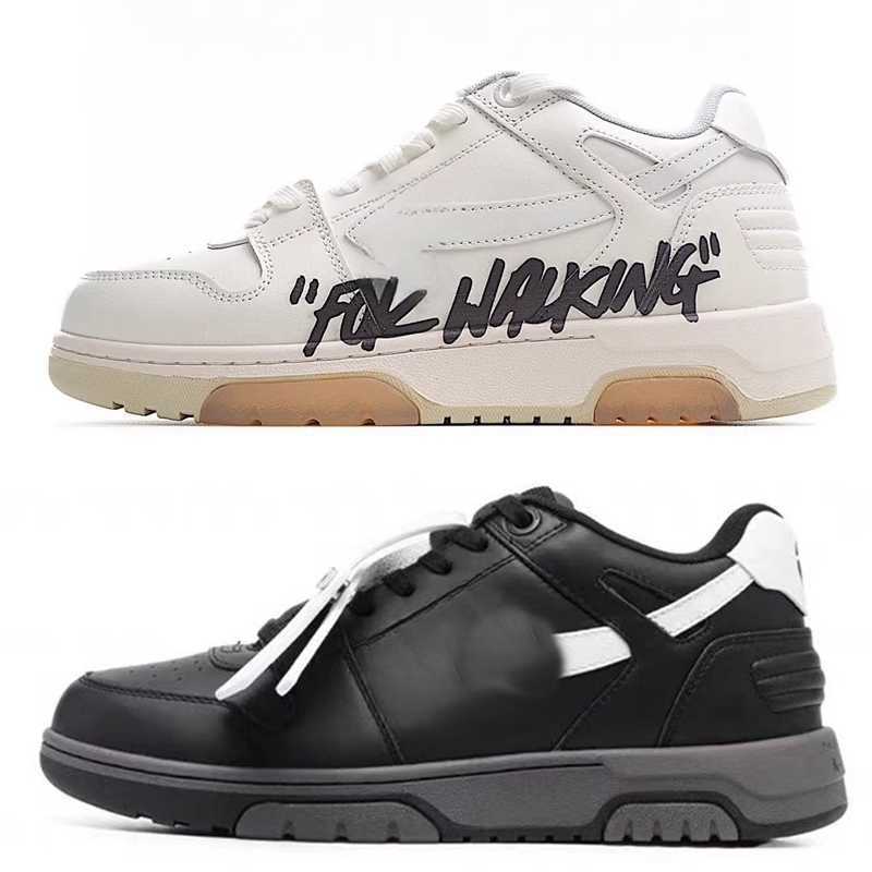 Uomini scarpe a metà top fuori ufficio con le frecce nere su entrambi i lati in gomma unica bianca con fila di fila da donna Sneaker Sneaker Fashion Trend Ghjsd4