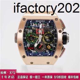 Mannen MiersRichs Horloge VS Fabriek Mannen Tpt Case RM11-02 Gouden Tijd Tijdzone RM11-02GO1KCarbon fiber case
