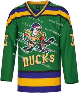Heren Mighty Ducks Jersey 33 Goldberg 66 Bombay 96 Conway 99 Banks Jersey, film ijshockeyshirt voor heren S-XXXL