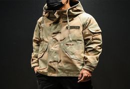 Mannen Militaire Camouflage Jas Leger Tactische Kleding Multicam Mannelijke erkek ceket Windbreakers mode chaquet Safari Hoode Jas T6603157