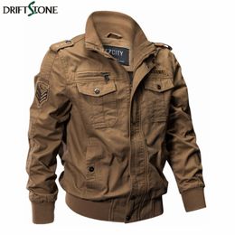 Chaquetas de piloto militar para hombre, abrigo de algodón de bombardero, chaqueta militar táctica para hombre, chaqueta de vuelo informal de la Fuerza Aérea, M-4XL de invierno y otoño