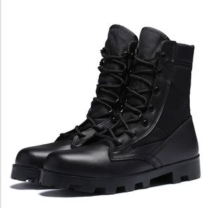 Mannen Militaire Tactical Heren Luxurys Laarzen Speciale Force Lederen Waterdichte Desert Boot Combat Enkle Army Work Mens Designer Shoes