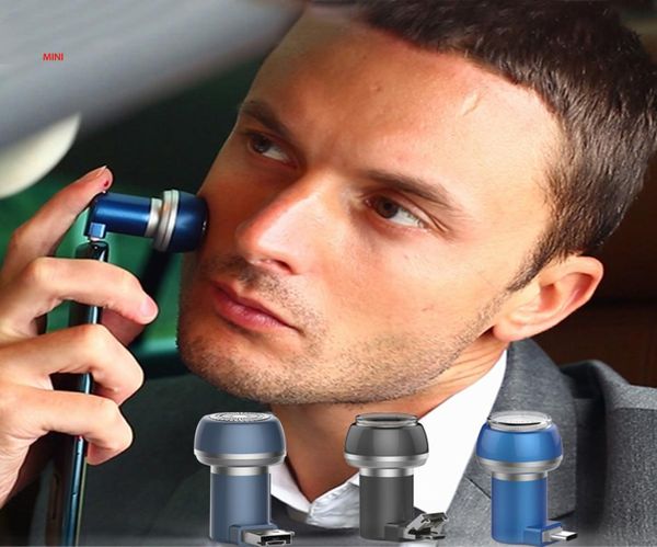 Mini afeitadora magnética con succión para hombre, máquina de afeitar eléctrica portátil, lavable, recargable, resistente al agua, para viaje, 2937245