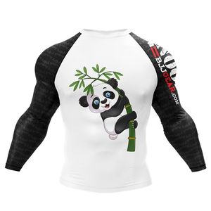 Hommes MMA Tee Panda Impression Rash Guards Garçon Hommes Drôle Sportswear T-shirts LJ200827