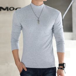 Men Mock Neck Blove Blouse T-shirt thermique hiver