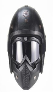 Men Motorfietshelm vier seizoenen rtro helm handgemaakte gepersonaliseerde helm273d1381515