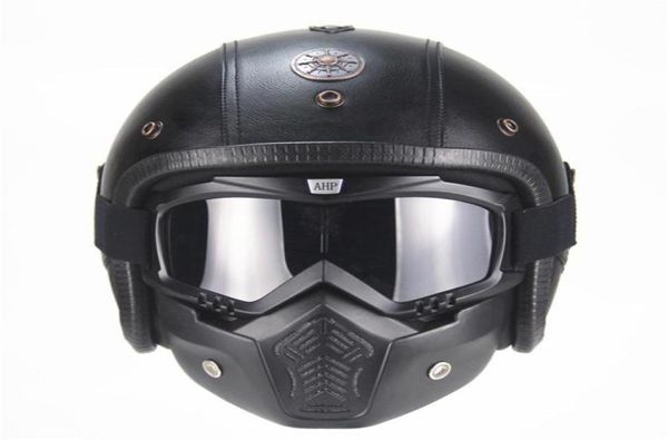 Casque de moto masculine Four Seasons Rtro Casque Handage personnalisé à la main Helmet273d6963826