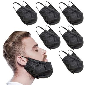 Couvre-moustache pour hommes imperméable à l'eau anti-éclaboussures d'huile tablier de cheveux du visage Bandana doublé en satin ajustement couvertures de barbe Bonnet pour hommes bonnet à bavoir TR0006