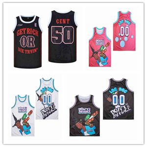 Hommes Film 50 CENT GET RICH OR DIE TRYING BASKETBALL JERSEYS Hip Hop Pour les fans de sport 00 # NE SOYEZ PAS UNE MENACE POUR LE JERSEY CENTRAL SUD