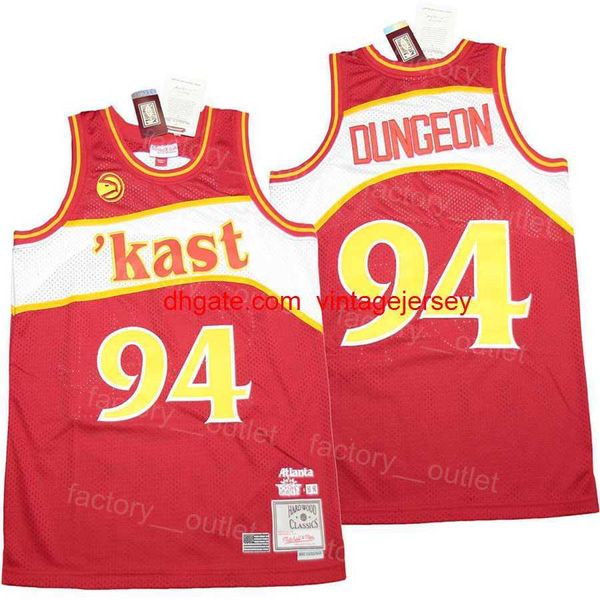 Men Movie BR Remix Out Kast X 94 Dungeon Basketball Jersey Edición limitada Equipo Color Rojo Para fanáticos del deporte HipHop Bordado transpirable Excelente calidad