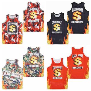 Heren Film CASH MONEY RECORDS Basketbalshirt HOT BOYZ SOLDIERS Hiphop Kleur Zwart Rood Voor sportfans Ademend HipHop Borduursel Puur katoen Uniform