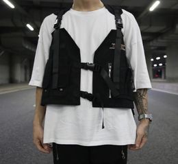 Men Multi Pocket Tactical Techwear chaleco Black Multifuncional Women Women Harajuku Sleeveless Jacket Chalecico Militar5550880