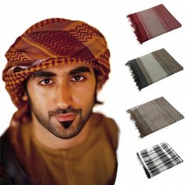 Hommes Musulman Foulard Saoudien Arabe Dubaï Traditionnel Islamique Vêtements Mâle Foulard Hijab Plaid Turban Shemagh Gutra Prière Porter H0c8 #