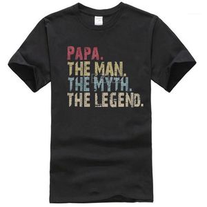 Men Myth Grandpa Tshirt Grootvader Gift Papa Present Vintage Top T-shirts T-shirts