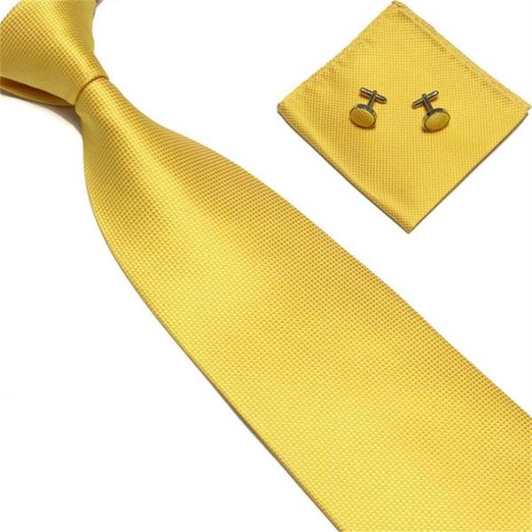 Conjunto de corbata para hombre, bolsillo, manga cuadrada, botón, pañuelo, corbata y pañuelo, corbata, gemelos, link2684