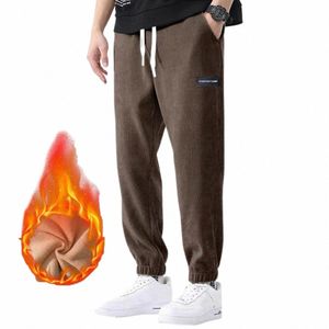 Hommes nouveaux vêtements automne hiver en peluche épaissi chaud Baggy pantalons décontractés pantalons pour hommes de haute qualité polaire pantalons de survêtement V875 #