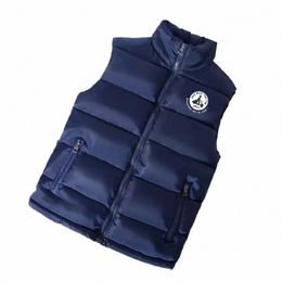 Hommes Nouveau Down Vest Automne et hiver Sportswear Manteau Hommes Chaud Coupe-Vent Manches Puffer Gilets Veste Marque Vêtements Gilet K7mH #