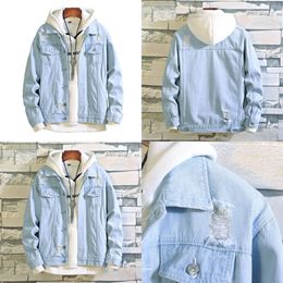 Hommes New Jeans Jacket Homme Vestes Bomber Men Hip Hop Man Vintage Denim Jacket Coat Streetwear Chaqueta Hombre S XL XXL 201114 S S X