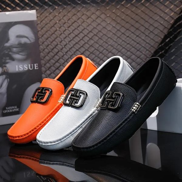 Hommes New Lefong Pu Color Couleur Casual Fashion Light Confortable Doutières Chaussures de conduite AD