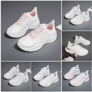 Hommes nouvelles chaussures de course femmes randonnée chaussures plates semelle souple mode blanc noir rose bleu sport confortable Z2 42