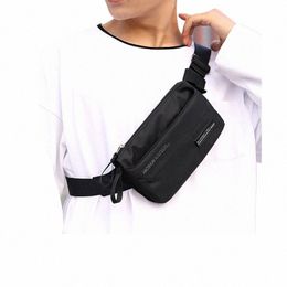 Hommes Nyl 4 poches imperméables femmes taille sac Fi mâle simple résistant à l'usure noir Fanny Pack Phe pochette poitrine sacs G204 t40b #